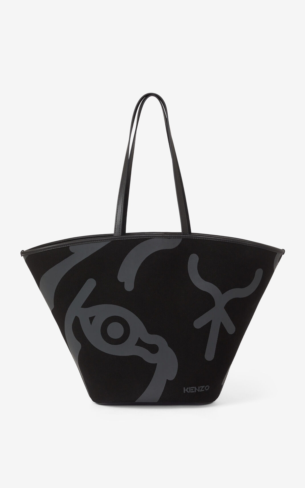 Kenzo Large Arc canvas Tote Bag Black For Womens 1908FMANL